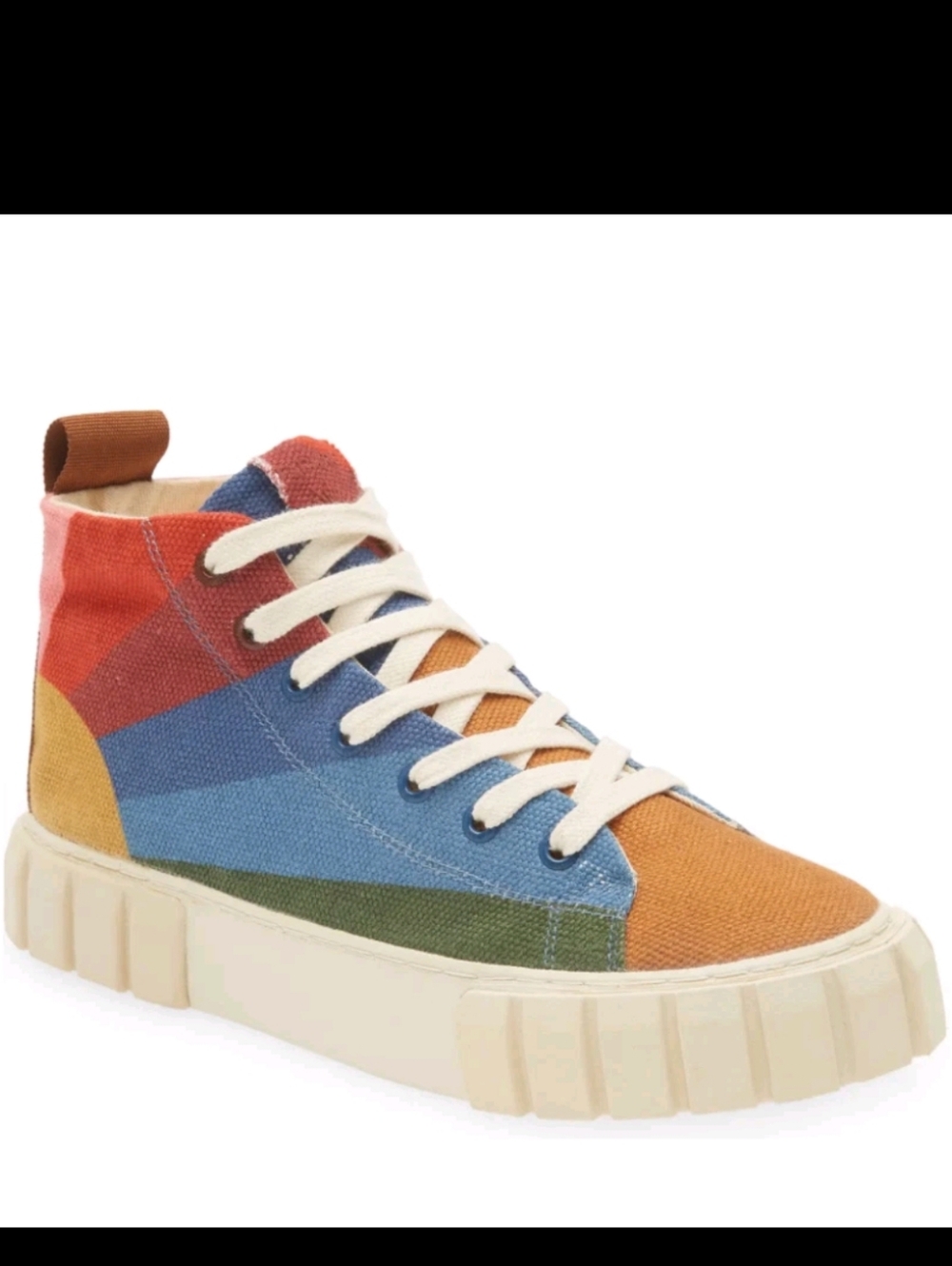FARM Rio Rainbow Sun Platform High Top Sneakers Shoes 8.5 Pride!